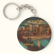 Pittsburgh By Moonlight Keychain