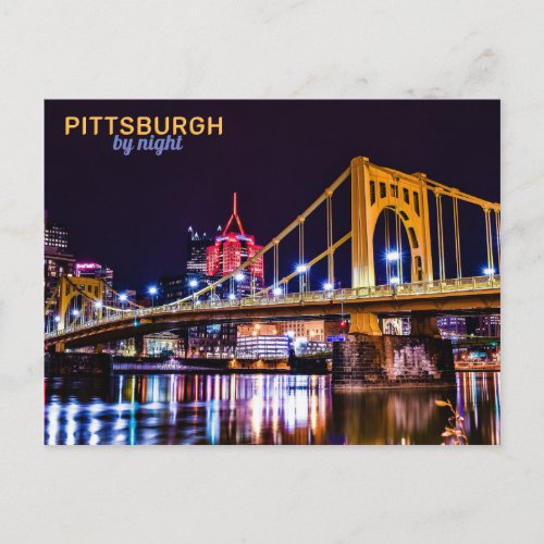 Pittsburgh by Night Postcard