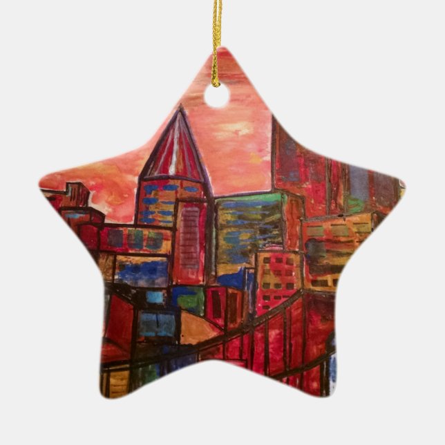 Pittsburgh Ceramic Ornament (Front)