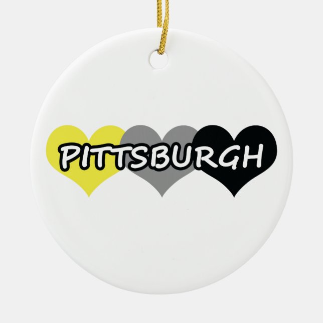Pittsburgh Ceramic Ornament (Front)