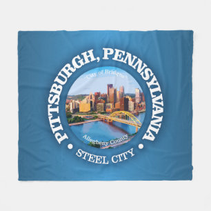 Pittsburgh (cities) fleece blanket