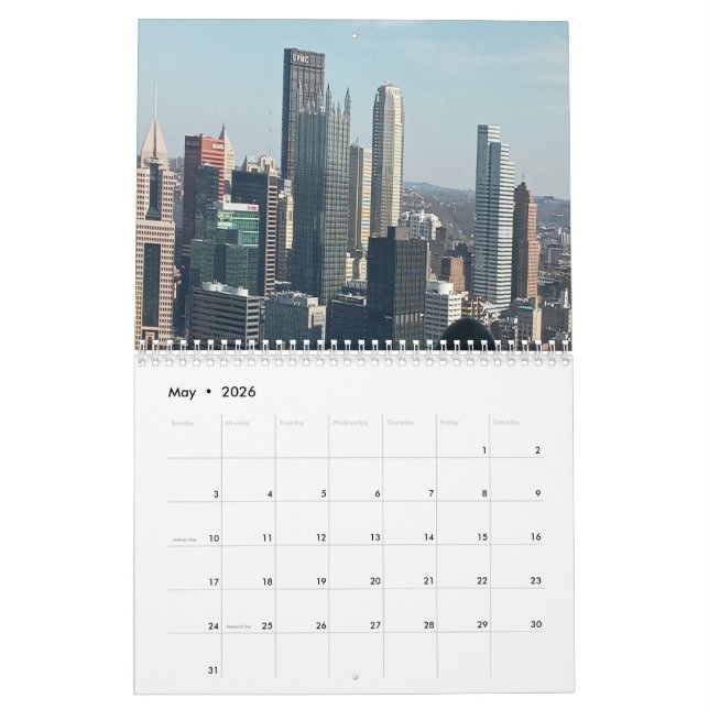 Pittsburgh City Calendar (May 2026)