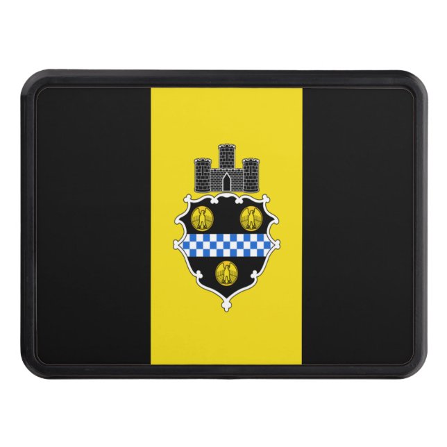 Pittsburgh city flag hitch cover (Front)