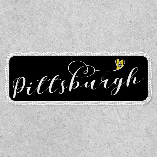 Pittsburgh City Flag In Heart Patch