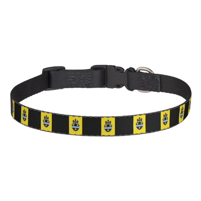 Pittsburgh city flag pet collar (Front)