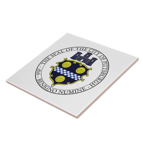 Pittsburgh city seal ceramic tile