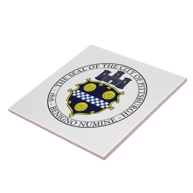 Pittsburgh city seal ceramic tile (Side)