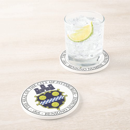 Pittsburgh city seal coaster