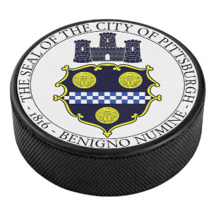 Pittsburgh city seal hockey puck