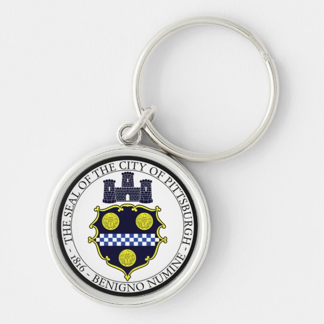 Pittsburgh city seal keychain (Front)