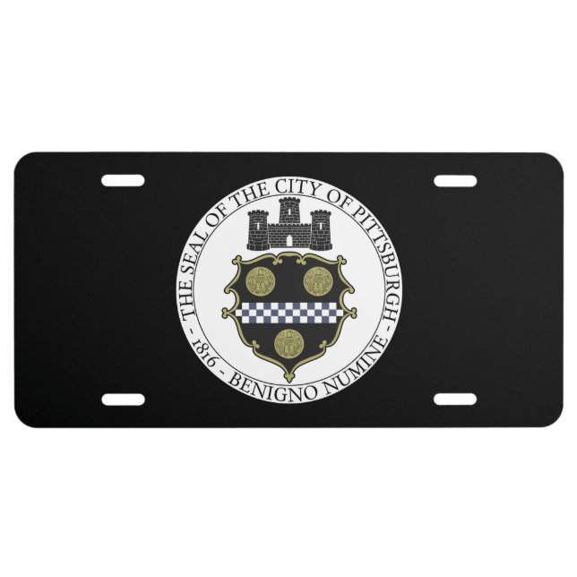 Pittsburgh city seal license plate (Front)
