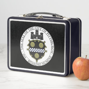 Pittsburgh city seal metal lunch box