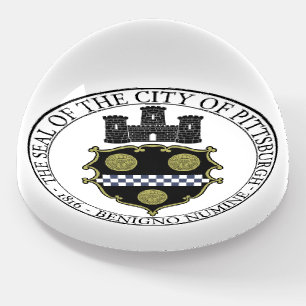 Pittsburgh city seal paperweight