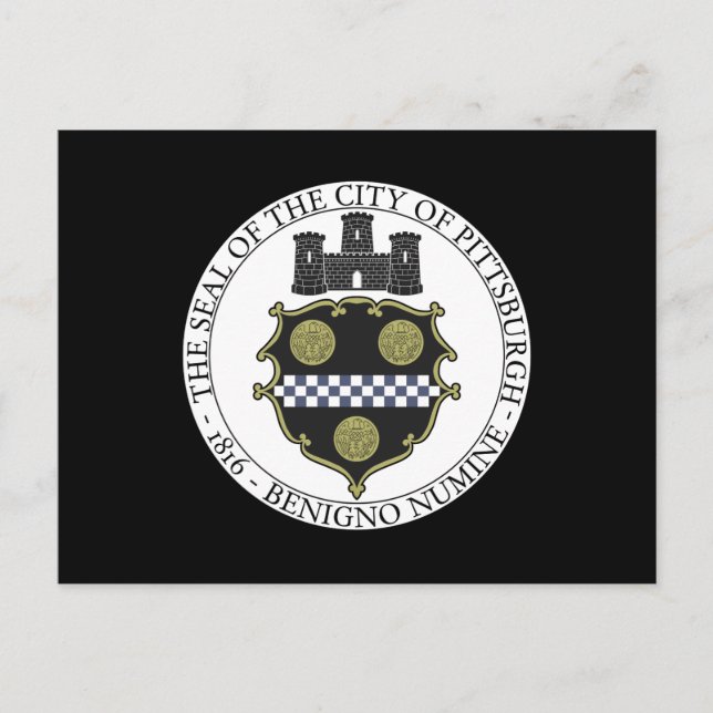 Pittsburgh city seal postcard (Front)
