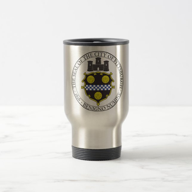 Pittsburgh City Seal Travel Mug (Center)