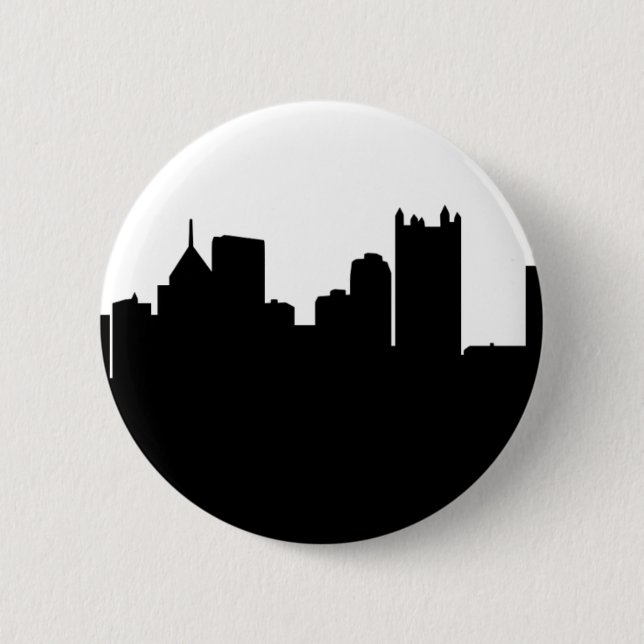 Pittsburgh City Skyline Button (Front)