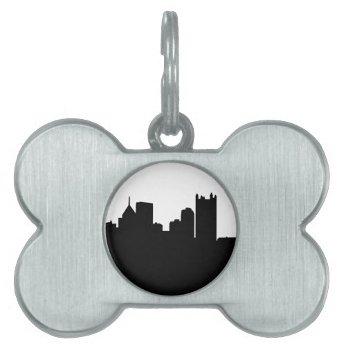 Pittsburgh City Skyline Pet ID Tag
