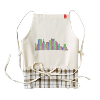 Pittsburgh city skyline zazzle HEART apron