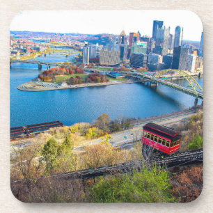 Pittsburgh Cityscape Beverage Coaster