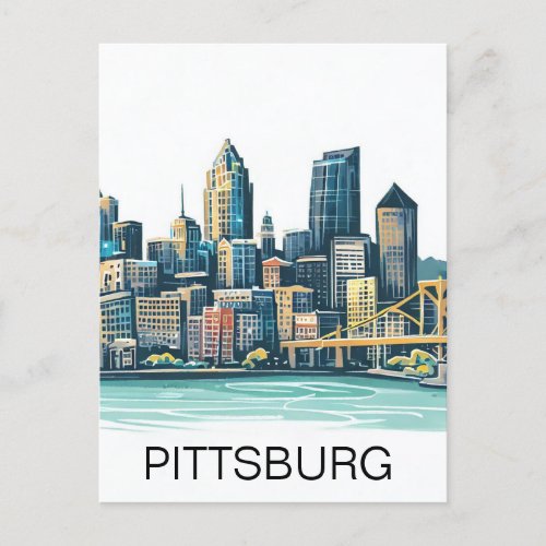 Pittsburgh Cityscape Postcard