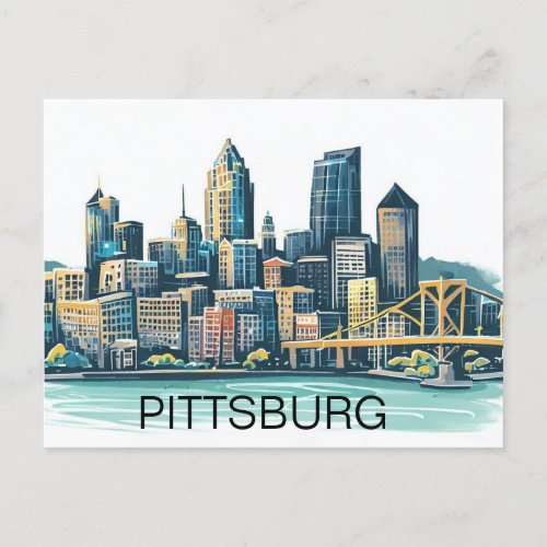 Pittsburgh Cityscape Postcard