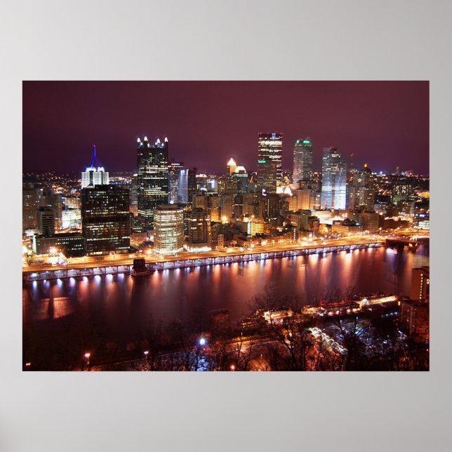 Pittsburgh Cityscape Poster (Front)