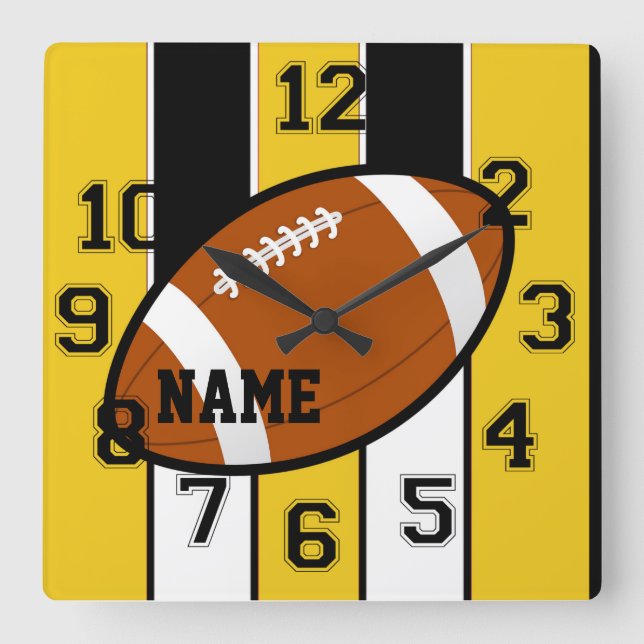 Pittsburgh Colors Football Wall Clock (Front)