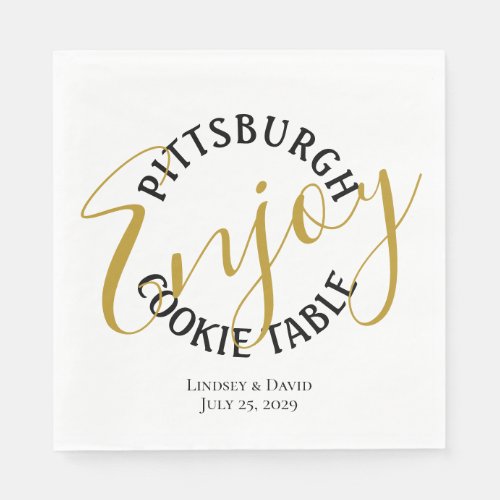 Pittsburgh Cookie Table Favor Bag Napkins