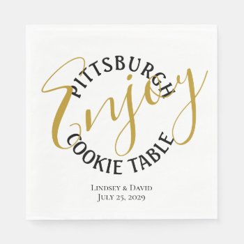 Pittsburgh Cookie Table Favor Bag Napkins by happygotimes at Zazzle