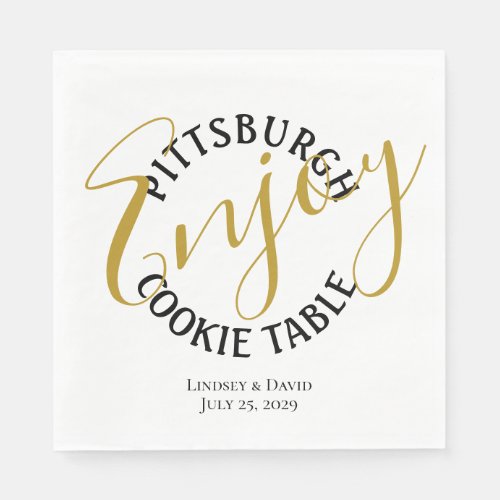 Pittsburgh Cookie Table Favor Bag Napkins