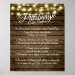 Pittsburgh Cookie Table No Yinz Wedding Poster at Zazzle