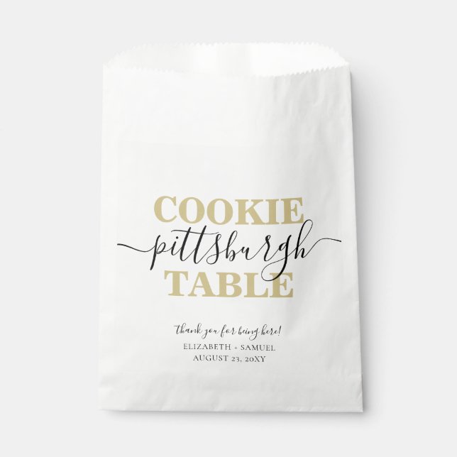 Pittsburgh Cookie Table Personalized Favor Bag (Front)