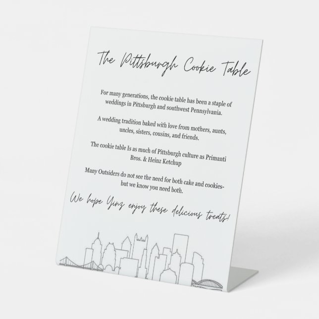 Pittsburgh Cookie table sign (Front)