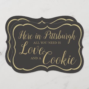 Pittsburgh Cookie Table Sign Invitation