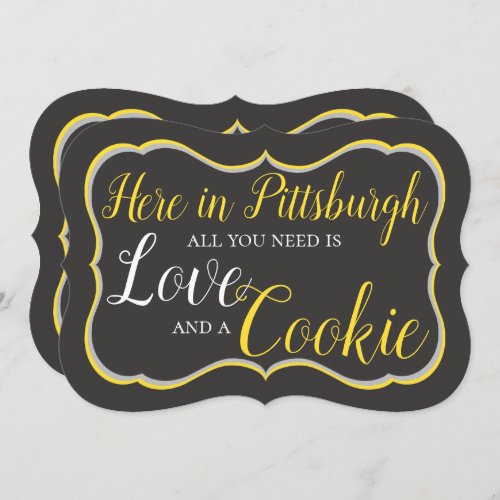 Pittsburgh Cookie Table Sign Invitation