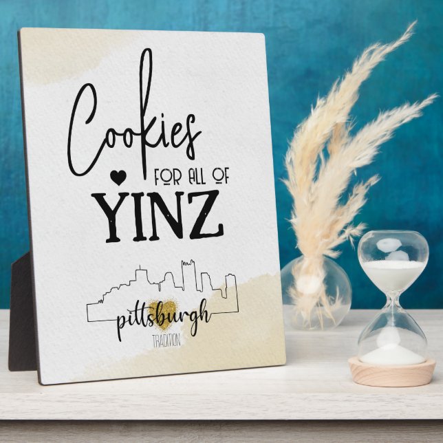 Pittsburgh Cookie Table Sign Plaque (Side)