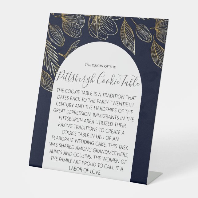 PITTSBURGH COOKIE TABLE SIGN WEDDING (Front)