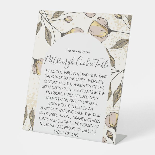 PITTSBURGH COOKIE TABLE SIGN WEDDING (Front)