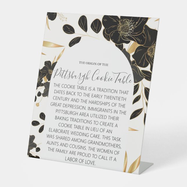 PITTSBURGH COOKIE TABLE SIGN WEDDING (Front)