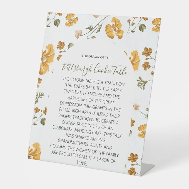 PITTSBURGH COOKIE TABLE SIGN WEDDING (Front)