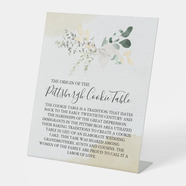 PITTSBURGH COOKIE TABLE SIGN WEDDING (Front)