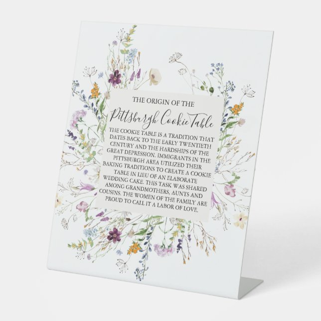 PITTSBURGH COOKIE TABLE SIGN WEDDING (Front)