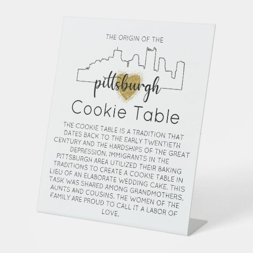 PITTSBURGH COOKIE TABLE SIGN WEDDING