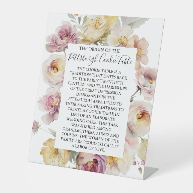 PITTSBURGH COOKIE TABLE SIGN WEDDING (Front)