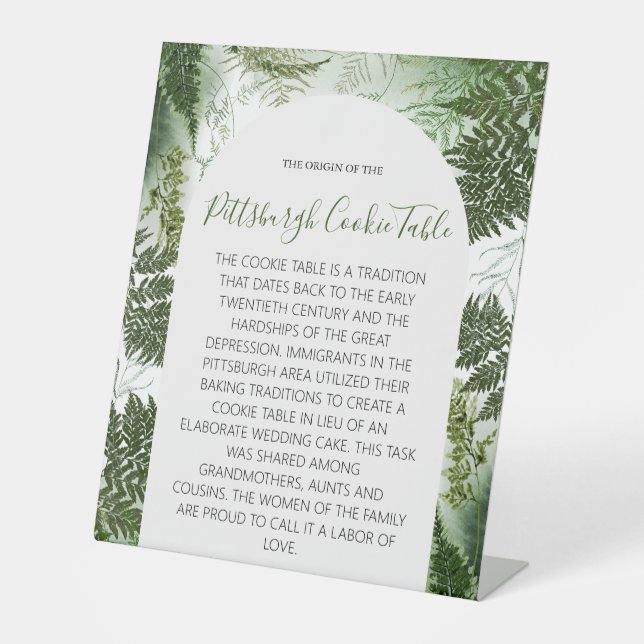 PITTSBURGH COOKIE TABLE SIGN WEDDING (Front)