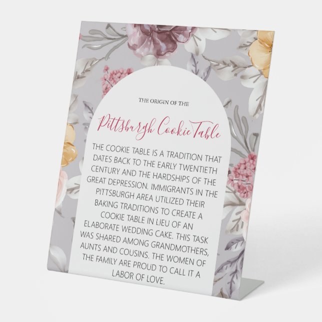PITTSBURGH COOKIE TABLE SIGN WEDDING (Front)