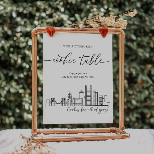 Pittsburgh Cookie Table Wedding Sign