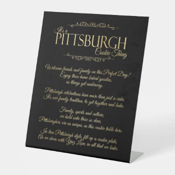 Pittsburgh Cookie Thing Poem Table Sign by happygotimes at Zazzle
