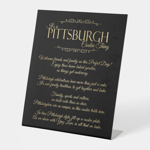 Pittsburgh Cookie Thing Poem Table Sign