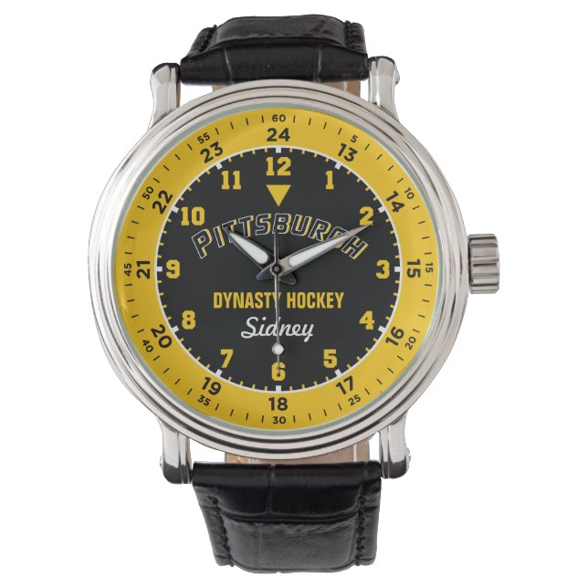 Pittsburgh Dynasty Hockey 24 Hour Watch (Front)